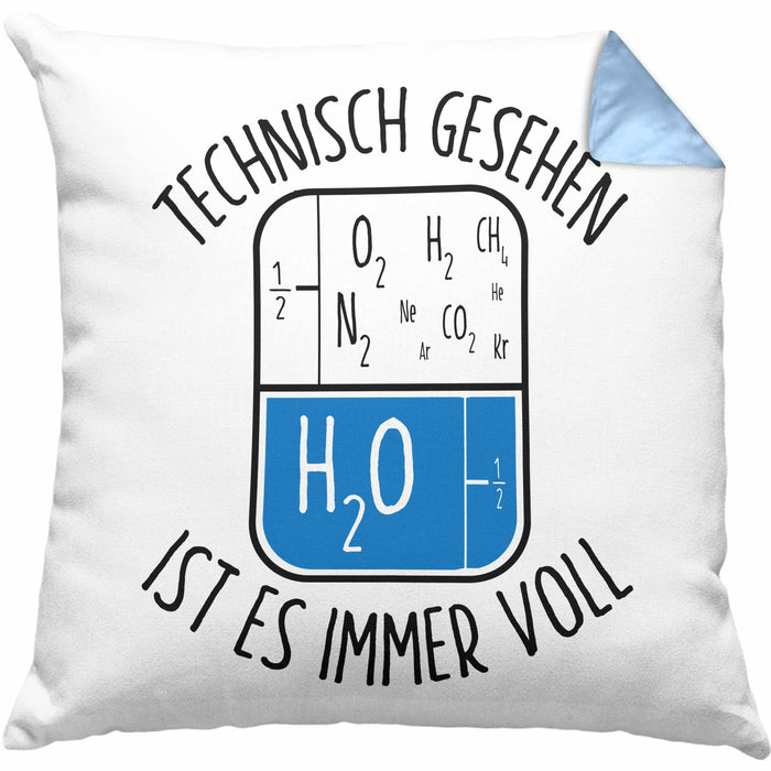 Lustige Kissen mit Füllung 40x40 mit technischem Spruch - Ideales Geschenk für Geburtstag (Grau) Blau Trendation
