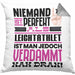 Leichtathlet Geschenk Kissen mit Füllung 40x40 Lustige Geschenkidee für Leichtathlet Geburtstag Niemand Ist Perfekt Aber Als Leichtathlet Ist Man Nah Dran (Grau) Grau Trendation