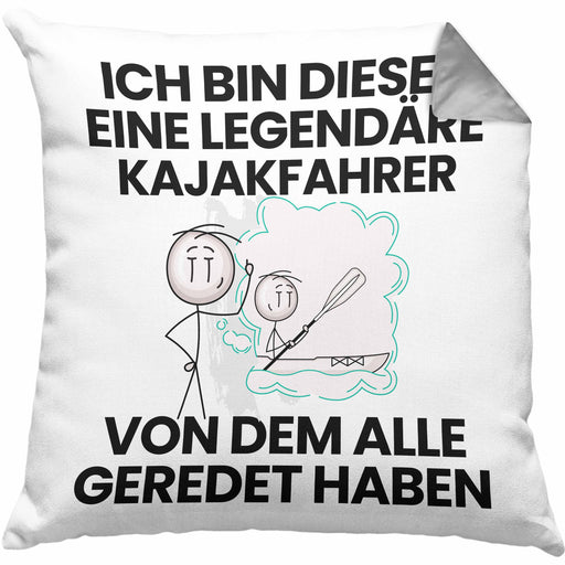Kajakfahrer Geschenk Kissen mit Füllung 40x40 Lustige Geschenkidee Geburtstag für Kajakfahrer Ich Bin Dieser Legendäre Kajakfahrer Von Dem Alle Geredet Haben (Grau) Grau Trendation