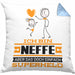 Neffe Geschenk Kissen mit Füllung 40x40 Ich Bin Neffe Aber Sag Doch Einfach Superheld Lustige Geschenkdiee für Neffe (Grau) Blau Trendation