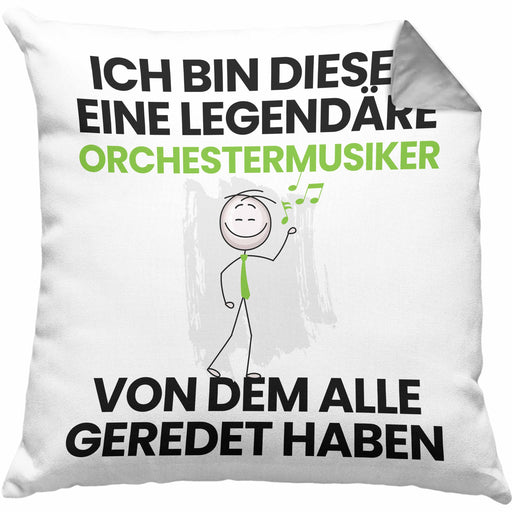 Orchestermusiker Geschenk Kissen mit Füllung 40x40 Lustige Geschenkidee Geburtstag für Orchestermusiker Ich Bin Dieser Legendäre Orchestermusiker Von Dem Alle Geredet Haben (Grau) Grau Trendation
