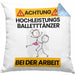Balletttänzer Kissen mit Füllung 40x40 Geschenk Lustiger Spruch Geschenkidee für Balletttänzer Achtung Hochleistungs Balletttänzer Bei Der Arbeit (Grau) Blau Trendation