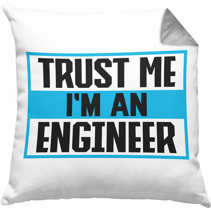 Ingenieur Kissen mit Füllung 40x40 Gadget Geschenk Ingeneur Geschenkidee Lustig (Grau) Grau Trendation