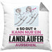 Langläufer Geschenk Kissen mit Füllung 40x40 So Gut Kann Nur Ein Langläufer Aussehen Geschenkidee (Grau) Grau Trendation