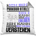 Parkour-Athlet Geschenk Kaffee-Kissen mit Füllung 40x40 Geschenkidee für Parkour-Athlet Ich Bin Parkour-Athlet Ich Kann Es Dir Erklären Jedoch Nicht Für Dich Verstehen Spruch Lustig (Grau) Grau Trendation