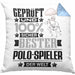 Polo-Spieler Geschenk Lustiger Spruch für Polo-Spieler Geschenkidee Bester Polo-Spieler Der WeltKissen mit Füllung 40x40 (Grau) Blau Trendation