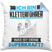 Kletterführer Kissen mit Füllung 40x40 Geschenk für Kletterführer Geburtstag Lustiger Spruch Was Ist Deine Superkraft (Grau) Blau Trendation