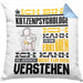 Katzenpsychologe Geschenk Kaffee-Kissen mit Füllung 40x40 Geschenkidee für Katzenpsychologe Ich Bin Katzenpsychologe Ich Kann Es Dir Erklären Jedoch Nicht Für Dich Verstehen Spruch Lustig (Grau) Blau Trendation
