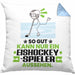 Eishockeyspieler Geschenk Kissen mit Füllung 40x40 So Gut Kann Nur Ein Eishockeyspieler Aussehen Geschenkidee (Grau) Blau Trendation