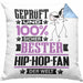 Hip-Hop-Fan Geschenk Lustiger Spruch für Hip-Hop-Fan Geschenkidee Bester Hip-Hop-Fan Der WeltKissen mit Füllung 40x40 (Grau) Blau Trendation