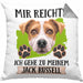 Jack Russel Besitzer Kissen mit Füllung 40x40 Geschenk Lustiger Spruch Geschenkidee Mir Reichts Ich Geh Zu Meinem Jack Russel (Grau) Grau Trendation