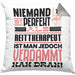 Reittherapeut Geschenk Kissen mit Füllung 40x40 Lustige Geschenkidee für Reittherapeut Geburtstag Niemand Ist Perfekt Aber Als Reittherapeut Ist Man Nah Dran (Grau) Grau Trendation