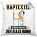 Raptexter Kissen mit Füllung 40x40 Geschenk für Raptexter Der Mann Der Alles Kann Geschenkidee zum Geburtstag (Grau) Blau Trendation