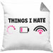 Lustige Programmiererin Computer Gaming Geschenk Kissen mit Füllung 40x40 Things I Hate Geschenkidee (Grau) Grau Trendation