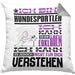 Hundesportler Geschenk Kaffee-Kissen mit Füllung 40x40 Geschenkidee für Hundesportler Ich Bin Hundesportler Ich Kann Es Dir Erklären Jedoch Nicht Für Dich Verstehen Spruch Lustig (Grau) Grau Trendation