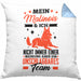 Malinois Kissen mit Füllung 40x40 Geschenk Hundebesitzer Unschlagbares Team (Grau) Blau Trendation