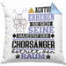 Chorsänger Geschenk Kissen mit Füllung 40x40 Lustiger Spruch Erheben Sie Sich Der Chorsänger Betritt den Raum (Grau) Blau Trendation