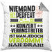 Konzertveranstalter Geschenk Kissen mit Füllung 40x40 Lustige Geschenkidee für Konzertveranstalter Geburtstag Niemand Ist Perfekt Aber Als Konzertveranstalter Ist Man Nah Dran (Grau) Grau Trendation