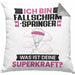 Fallschirmspringer Kissen mit Füllung 40x40 Geschenk für Fallschirmspringer Geburtstag Lustiger Spruch Was Ist Deine Superkraft (Grau) Grau Trendation