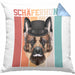 Schäferhund Besitzer Kissen mit Füllung 40x40 Geschenk Lustiger Spruch Geschenkidee Retro Vinatge Schäferhund (Grau) Blau Trendation