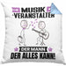 Musikveranstalter Kissen mit Füllung 40x40 Geschenk für Musikveranstalter Der Mann Der Alles Kann Geschenkidee zum Geburtstag (Grau) Blau Trendation