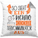 Tierkommunikator Kissen mit Füllung 40x40 So Sieht Ein Richtig Cooler Tierkommunikator Aus Geschenk Lustiger Spruch Geschenkidee (Grau) Grau Trendation