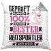 Reitsportler Geschenk Lustiger Spruch für Reitsportler Geschenkidee Bester Reitsportler Der WeltKissen mit Füllung 40x40 (Grau) Grau Trendation