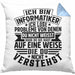 Informatiker Geschenk Kissen mit Füllung 40x40 Programmierer Coder Hardware Informatik IT Ich Löse Probleme (Grau) Blau Trendation