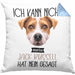Jack Russell Besitzer Kissen mit Füllung 40x40 Geschenk Lustiger Spruch Geschenkidee Ich Kann Nicht Mein Jack Russell Hat Nein Gesagt (Grau) Blau Trendation