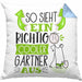 Gärtner Kissen mit Füllung 40x40 Geschenk So Sieht Ein RIchtig Cooler Gärtner Aus Geschenkidee Lustiger Spruch Geburtstag (Grau) Blau Trendation