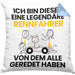 Rennfahrer Geschenk Kissen mit Füllung 40x40 Lustige Geschenkidee Geburtstag für Rennfahrer Ich Bin Dieser Legendäre Rennfahrer Von Dem Alle Geredet Haben (Grau) Blau Trendation