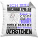 Baseballspieler Geschenk Kaffee-Kissen mit Füllung 40x40 Geschenkidee für Baseballspieler Ich Bin Baseballspieler Ich Kann Es Dir Erklären Jedoch Nicht Für Dich Verstehen Spruch Lustig (Grau) Grau Trendation