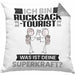 Rucksacktourist Kissen mit Füllung 40x40 Geschenk für Rucksacktourist Geburtstag Lustiger Spruch Was Ist Deine Superkraft (Grau) Grau Trendation