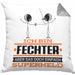 Fechter Geschenk Kissen mit Füllung 40x40 Ich Bin Fechter Aber Sag Doch Einfach Superheld Lustige Geschenkdiee für Fechter (Grau) Grau Trendation