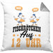 Moin Kissen mit Füllung 40x40 Geschenk Norddeutschland Sylt Norderney Möwen Fischbrötchen Geschenkidee Norddeutschland (Grau) Grau Trendation