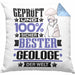 Geologe Geschenk Lustiger Spruch für Geologe Geschenkidee Bester Geologe Der WeltKissen mit Füllung 40x40 (Grau) Blau Trendation