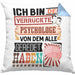 Psychologe Kissen mit Füllung 40x40 Geschenk Spruch Lustig Geschenkidee für Psychologe Geburtstag Ich Bin Der Verrückte Psychologe (Grau) Blau Trendation