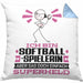 Softballspielerin Geschenk Kissen mit Füllung 40x40 Ich Bin Softballspielerin Aber Sag Doch Einfach Superheld Lustige Geschenkdiee für Softballspielerin (Grau) Blau Trendation