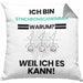 Synchronschwimmer Geschenk Kissen mit Füllung 40x40 Lustiger Spruch Ich Bin Synchronschwimmer Warum Weil Ich Es Kann Geschenkidee Bester Synchronschwimmer Geburtstag (Grau) Grau Trendation