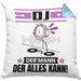 DJ Kissen mit Füllung 40x40 Geschenk für DJ Der Mann Der Alles Kann Geschenkidee zum Geburtstag (Grau) Blau Trendation