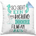 So Sieht Ein Richtig Cooler Filmfan Aus Geschenk Kissen mit Füllung 40x40 Lustiger Spruch Geschenkidee (Grau) Blau Trendation
