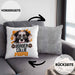 Border Collies Papa Besitzer Kissen mit Füllung 40x40 Geschenk Lustiger Spruch Geschenkidee Border Collies Liebhaber (Grau) Grau Trendation