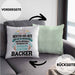 Bäcker Kissen mit Füllung 40x40 mit Spruch Geschenkidee Bäckerin Geschenk Männer Frauen (Grau) Grün Trendation