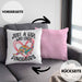 Just A Girl Who Loves Dinosaurs Kissen mit Füllung 40x40 Geschenk Mädchen Dinos Geschenkidee (Grau) Rosa Trendation