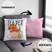 Dinosaurier Kissen mit Füllung 40x40 Geschenk Tea Rex Kissen mit Füllung 40x40 Geschenk Dino T-Rex Geschenk Für Jungs (Grau) Rosa Trendation