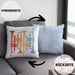 Trompete Kissen mit Füllung 40x40 Geschenk für Posaunist Posaune Retro Grafik (Grau) Blau Trendation