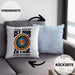Bogenschießen Kissen mit Füllung 40x40 mit Bogenschütze Spruch - Geschenk für Pfeil und Bogen Fans Wer Trifft Ist Nur Zu Faul Zum Suchen (Grau) Blau Trendation