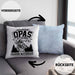 Motorrad Opa Kissen mit Füllung 40x40 Geschenk Echte Opas Fahren Motorrad Geschenkidee Vatertag Opa Biker (Grau) Blau Trendation