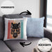 Schäferhund Besitzer Kissen mit Füllung 40x40 Geschenk Lustiger Spruch Geschenkidee Retro Vinatge Schäferhund (Grau) Blau Trendation