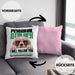 Golden Retriever Besitzerin Kissen mit Füllung 40x40 Geschenk Lustiger Spruch Geschenkidee Personal Stalker (Grau) Rosa Trendation